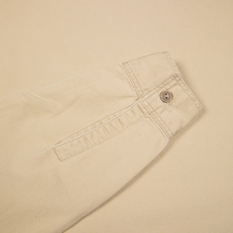 Cotton Twill Work Shirt - Beige