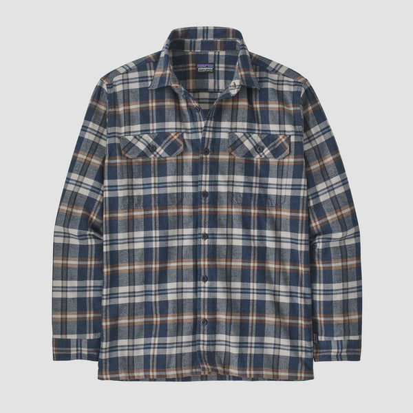 M's L/S Organic Cotton MW Fjord Flannel Shirt - New Navy