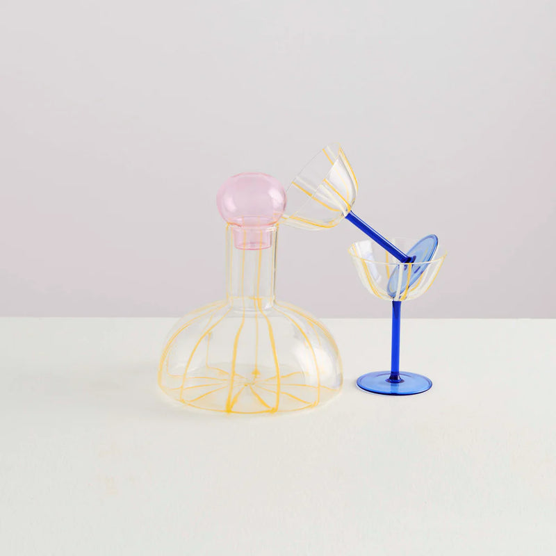 Grand Soleil Decanter - Clear/Yellow/Pink