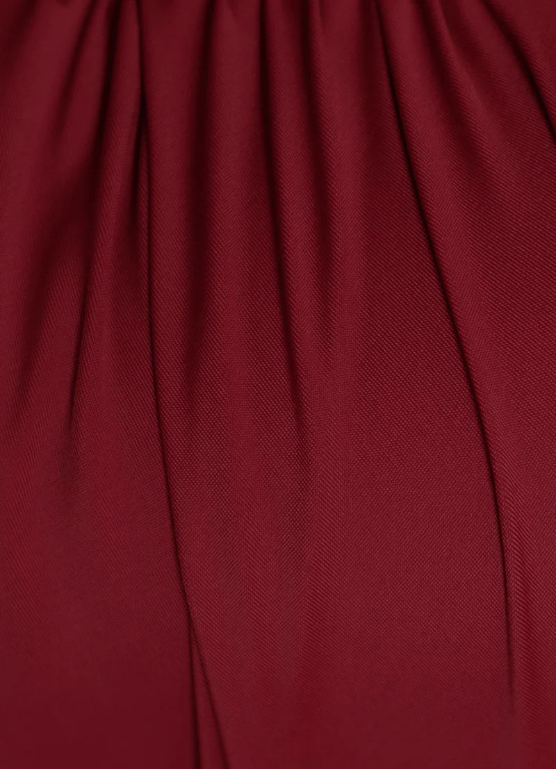 Ruched String Pant - Claret