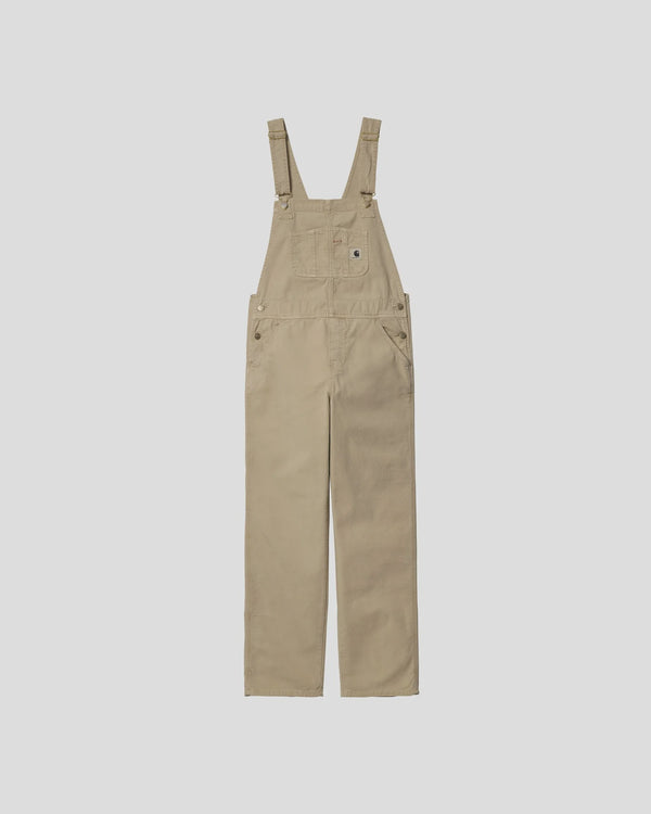W' Bib Overall Straight- Dusty H Brown Faded