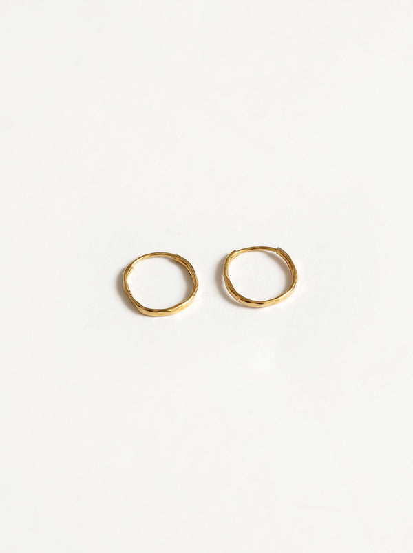 Organic Hoops - Gold Plated