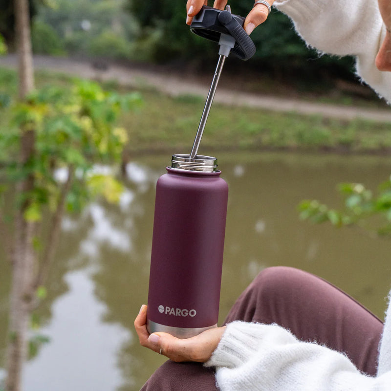 950ml Insulated Sports Bottle w/ Straw Lid - Wild Cherry