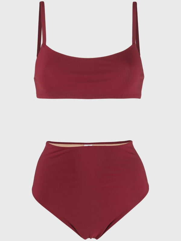 Undici High Waist Bikini - Pomegranate