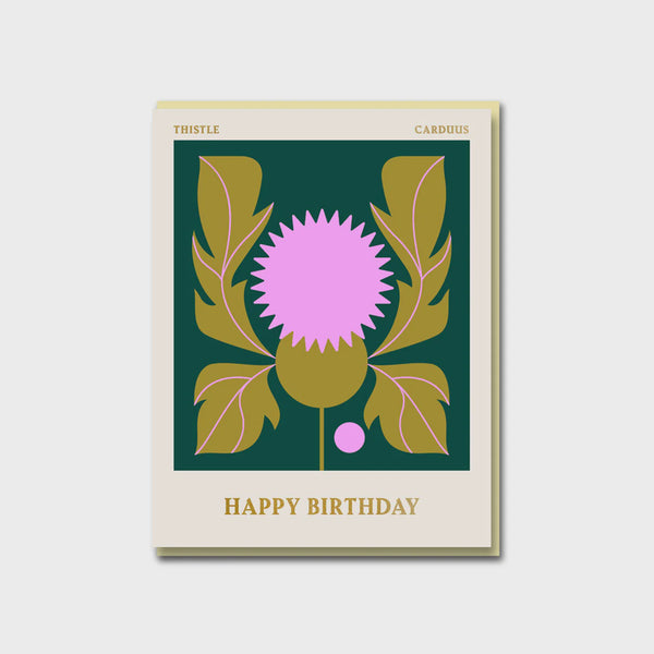 Greeting Card - Thistle Happy Birthday