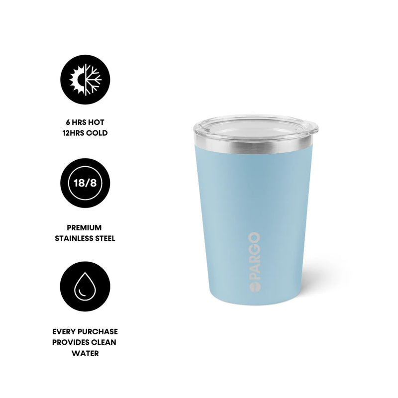 12oz Insulated Coffee Cup - Bay Blue