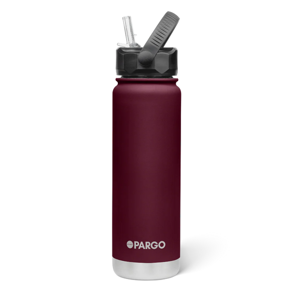 750ml Insulated Sports Bottle w/ Straw Lid - Cherry