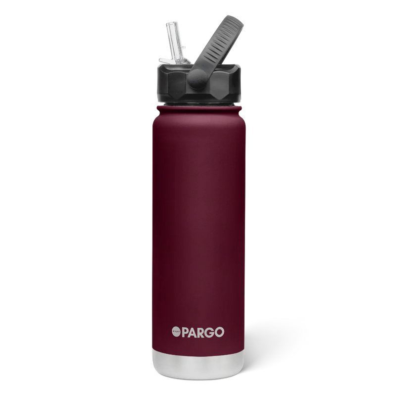 750ml Insulated Sports Bottle w/ Straw Lid - Cherry