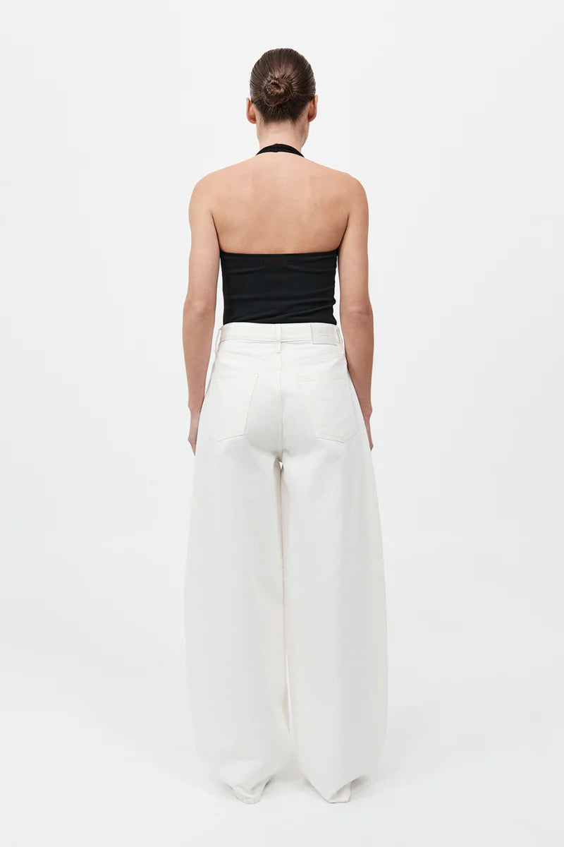 Rib Halter Top - Black
