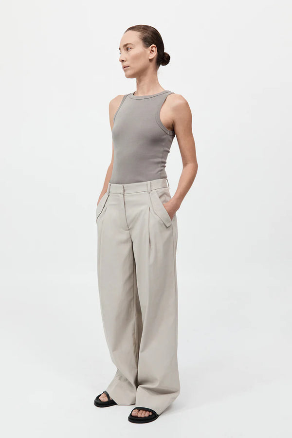 Organic Cotton Bateau Tank - Slate