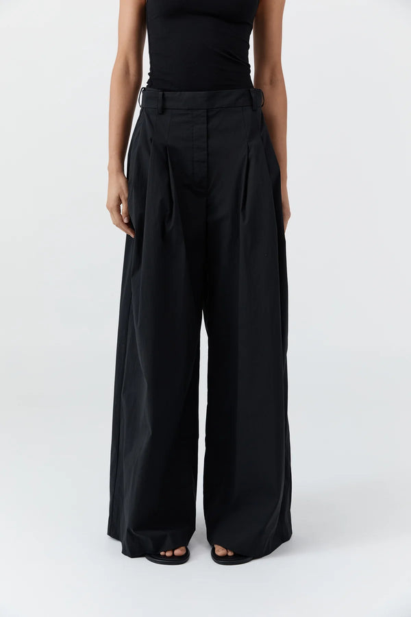 Adjustable Palazzo Pants - Black