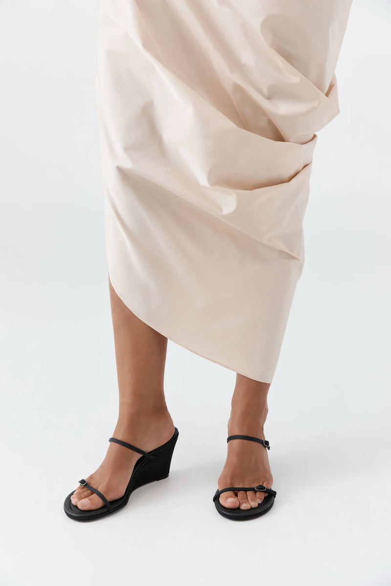 Petit Belt Detail Wedge - Black