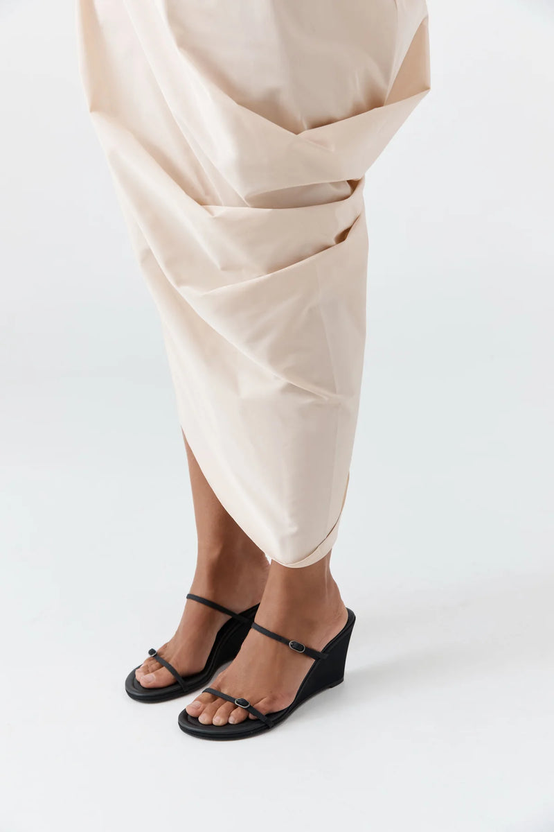 Petit Belt Detail Wedge - Black