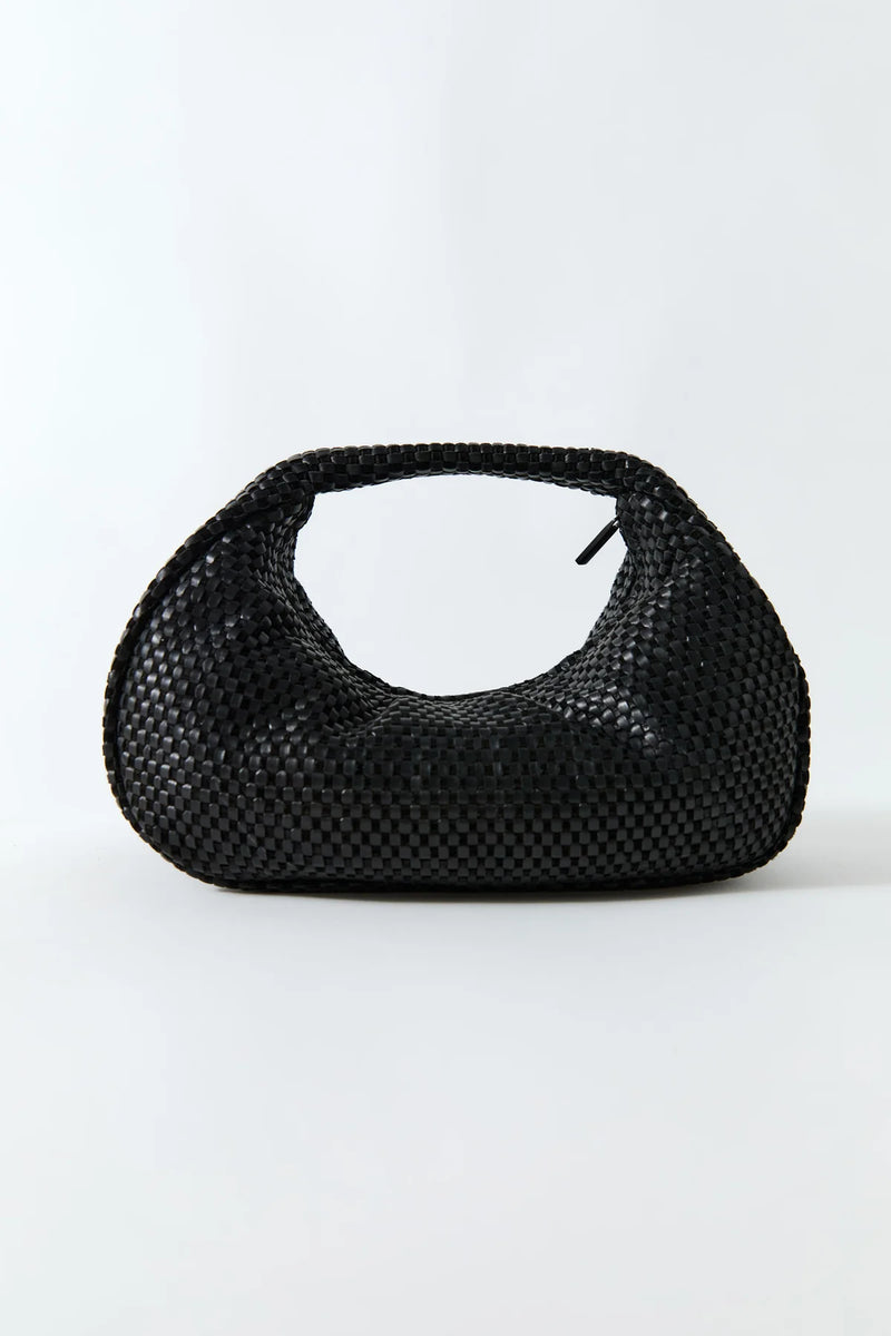 Lattice Weave Bon Bon Bag - Black