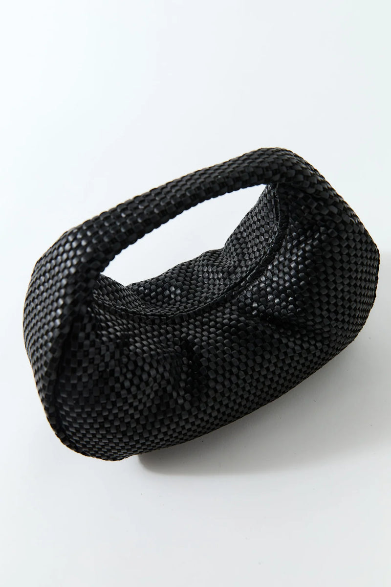 Lattice Weave Bon Bon Bag - Black