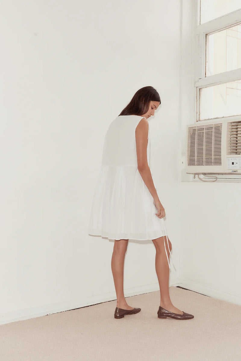 deiji studios ruched tie dress Deiji Studios The Ruched Tie' Midi Dress In White - 21% Off