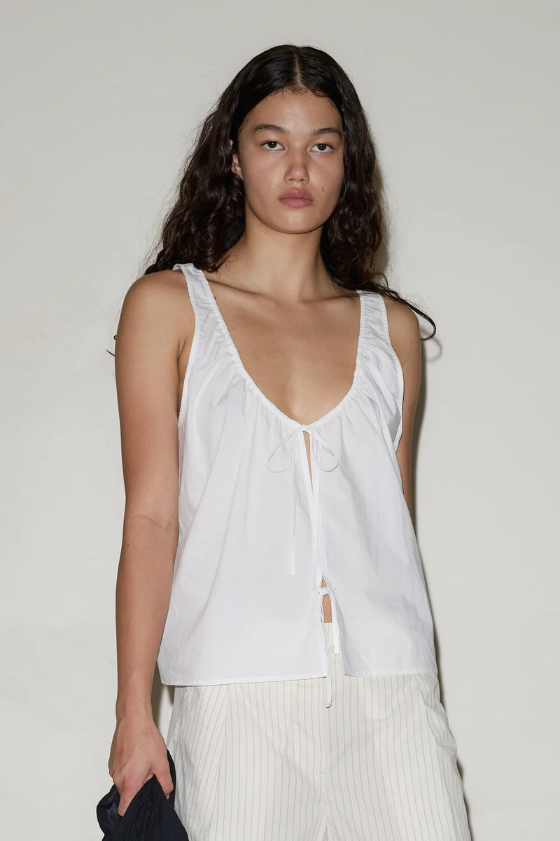 Cotton Bind Top White