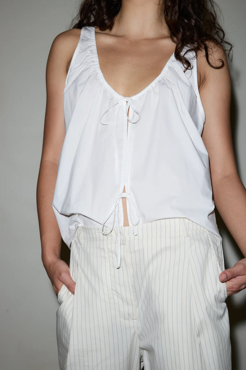 Cotton Bind Top White