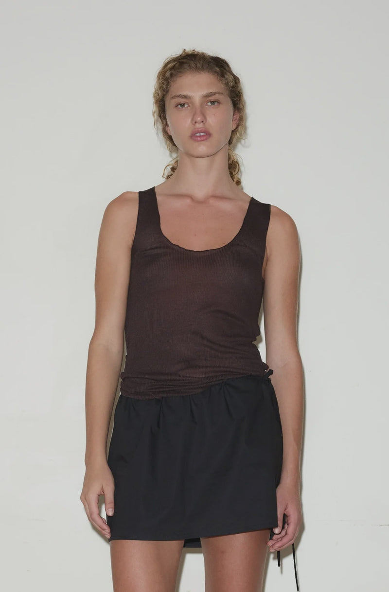 Knit Tank - Mahogany