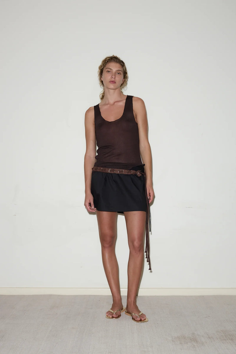 Knit Tank - Mahogany