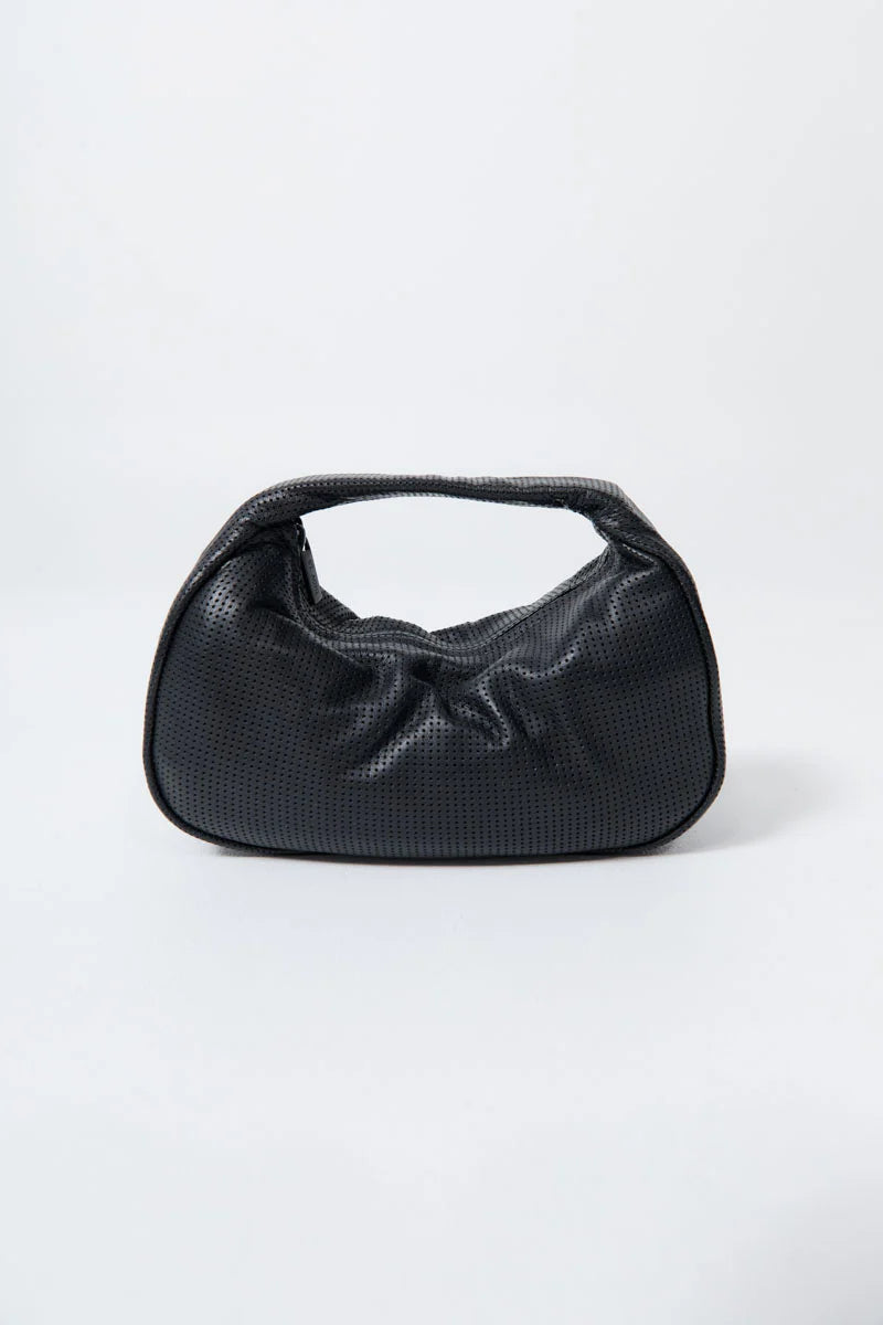 Perforated Mini Bon Bon Bag - Black