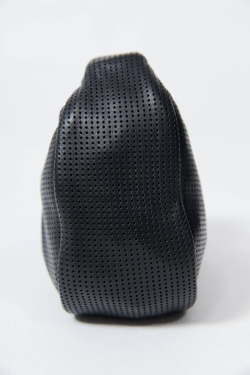 Perforated Mini Bon Bon Bag - Black