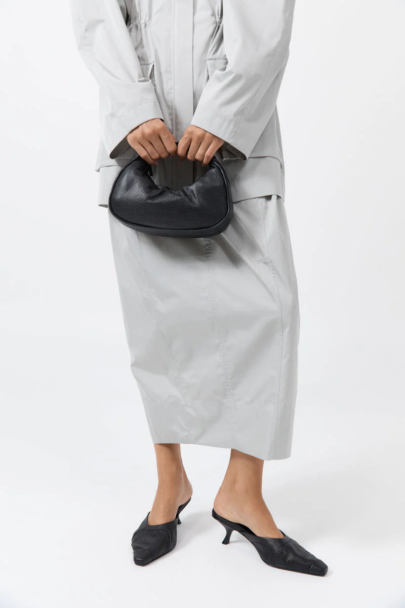 Perforated Mini Bon Bon Bag - Black
