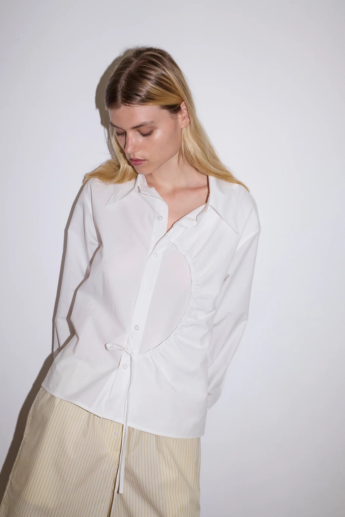 Deiji Studios Yoke Top ホワイト XS Deiji Studios Linen Square 
