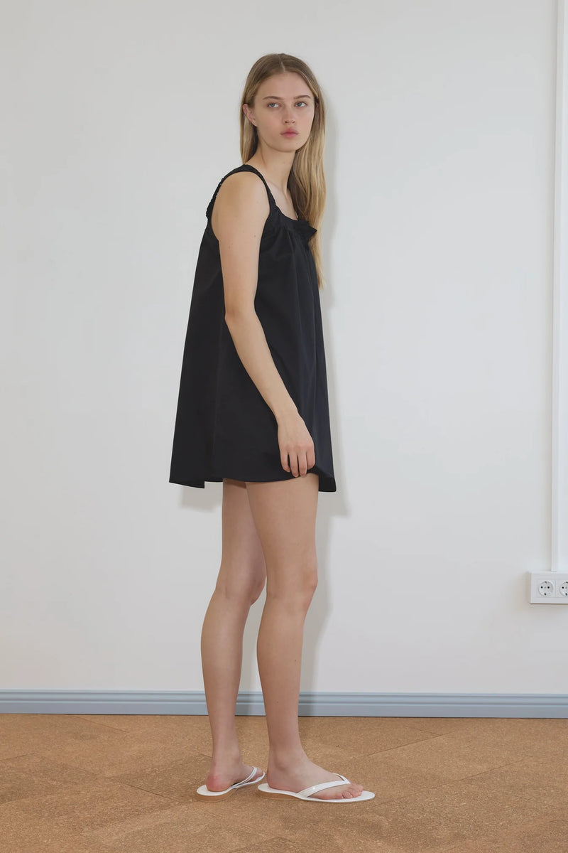 Yoke Mini Dress - Black