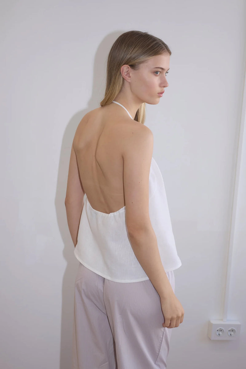 O Ring Halter - White