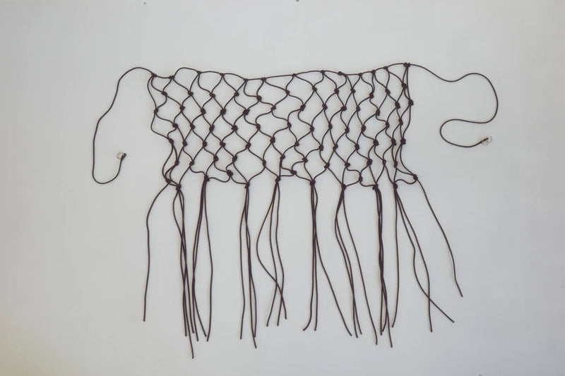 Macrame Belt - Burgundy