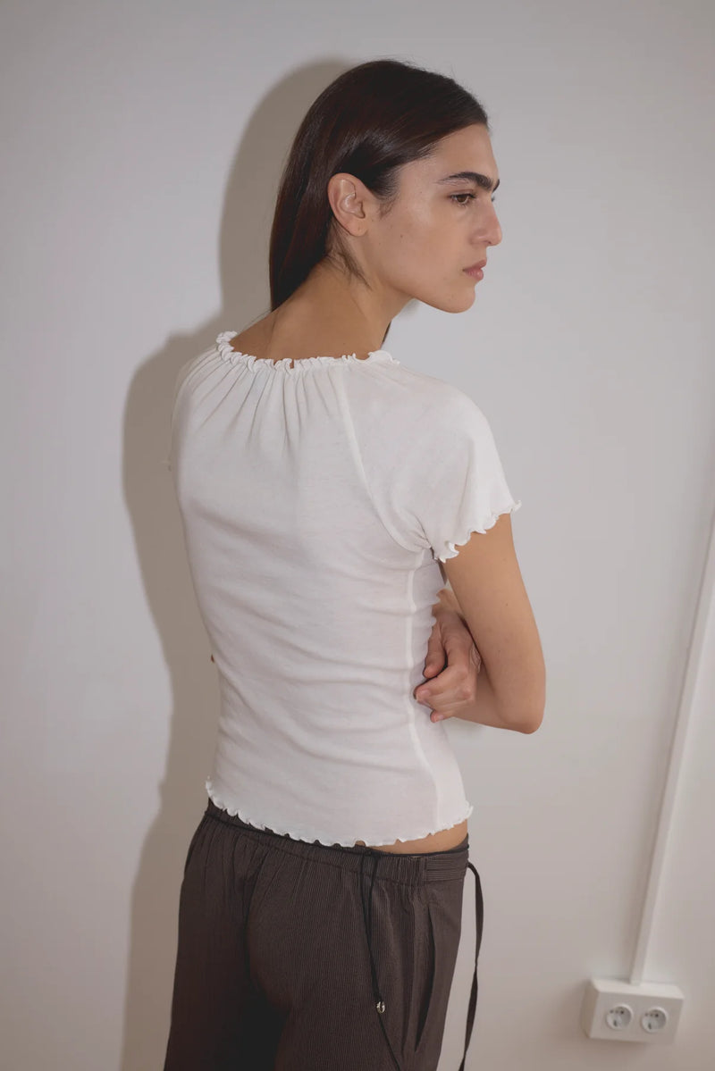 Double Belted Pant - Brown Stripe