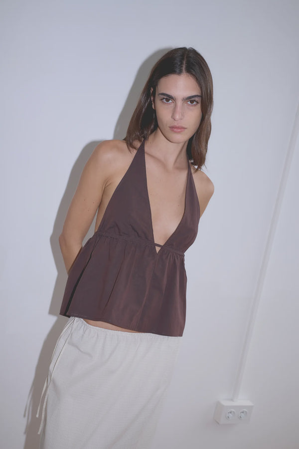Button Halter - Umber