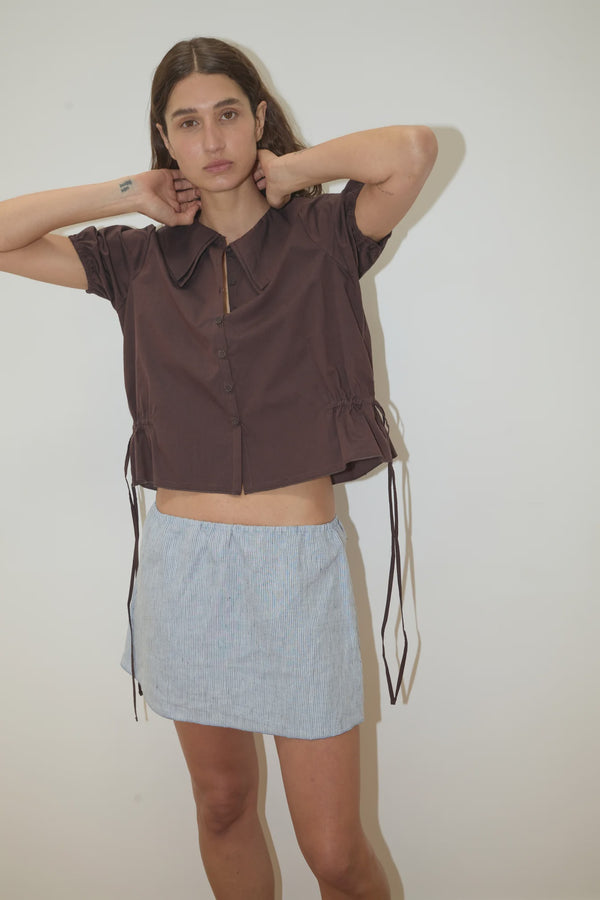Double Collar Shirt - Umber