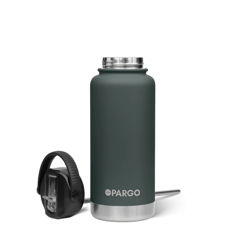950ml Insulated Sports Bottle w/ Straw Lid - BBQ Charcoal
