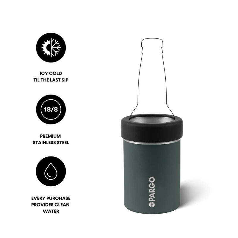 Insulated Stubby Holder - BBQ Charcoal