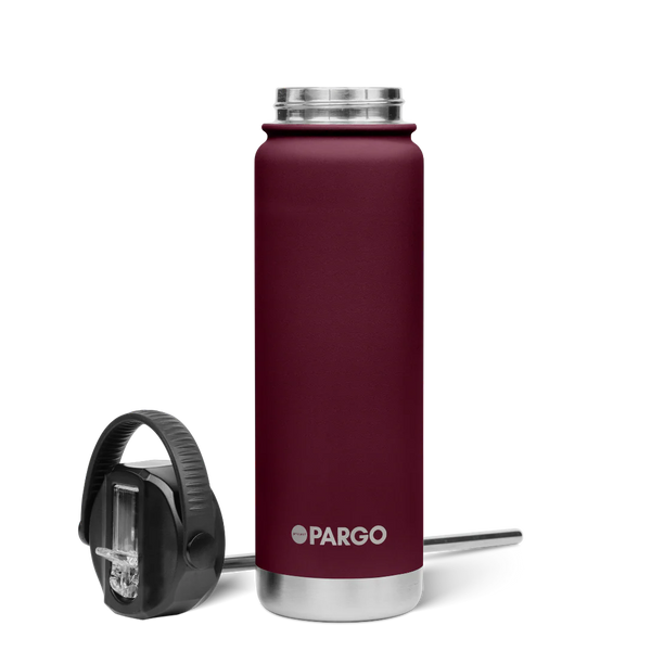 750ml Insulated Sports Bottle w/ Straw Lid - Cherry