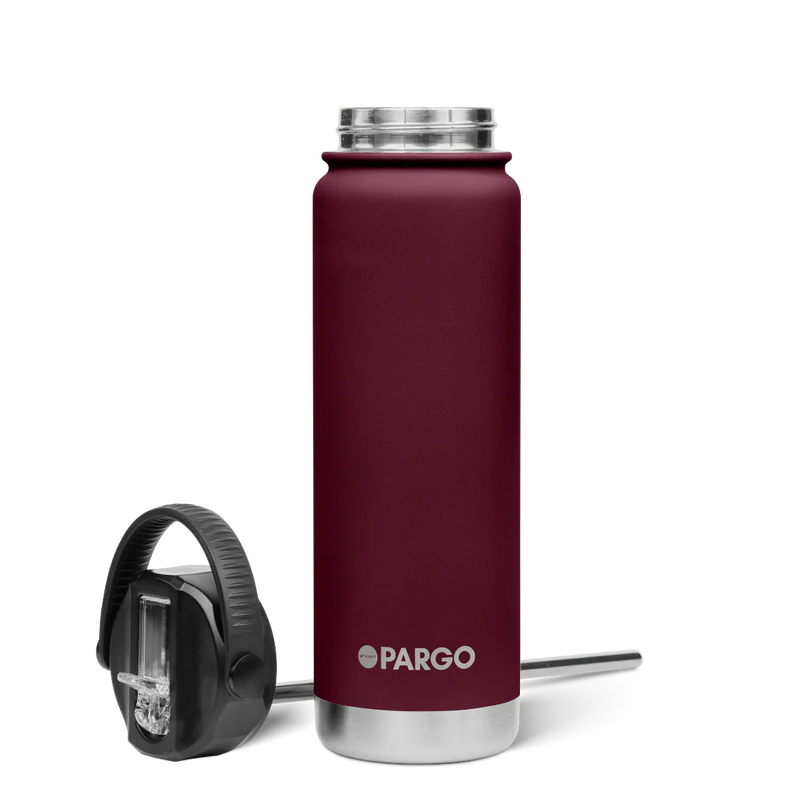 750ml Insulated Sports Bottle w/ Straw Lid - Cherry