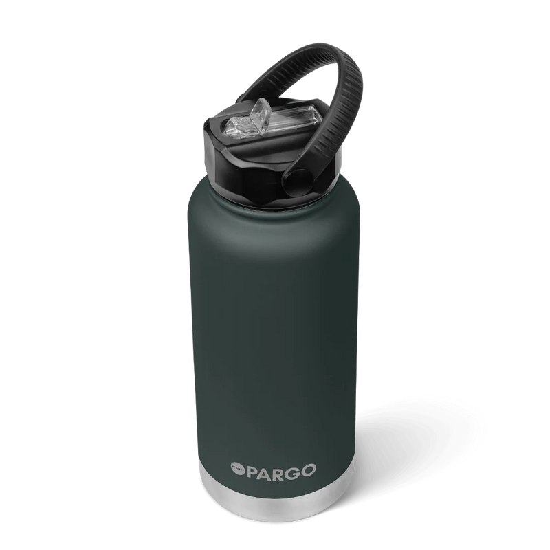 950ml Insulated Sports Bottle w/ Straw Lid - BBQ Charcoal