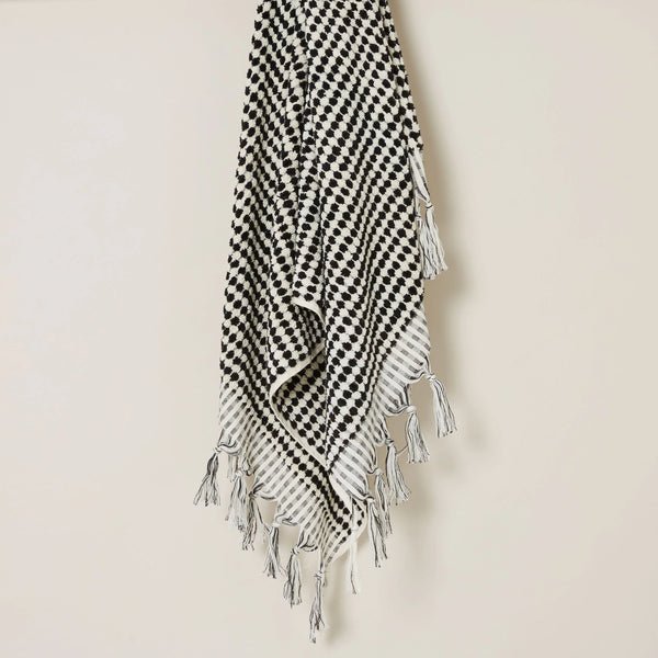 Crescent Towel - Black and White