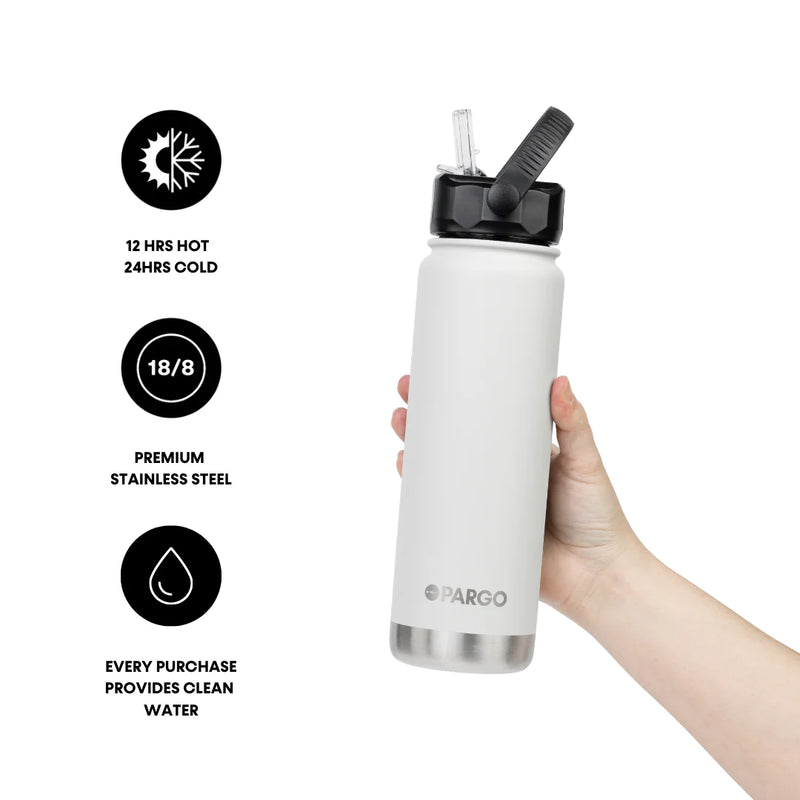 750ml Insulated Sports Bottle w/ Straw Lid - Bone White