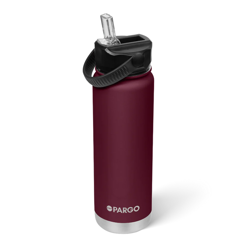 750ml Insulated Sports Bottle w/ Straw Lid - Cherry