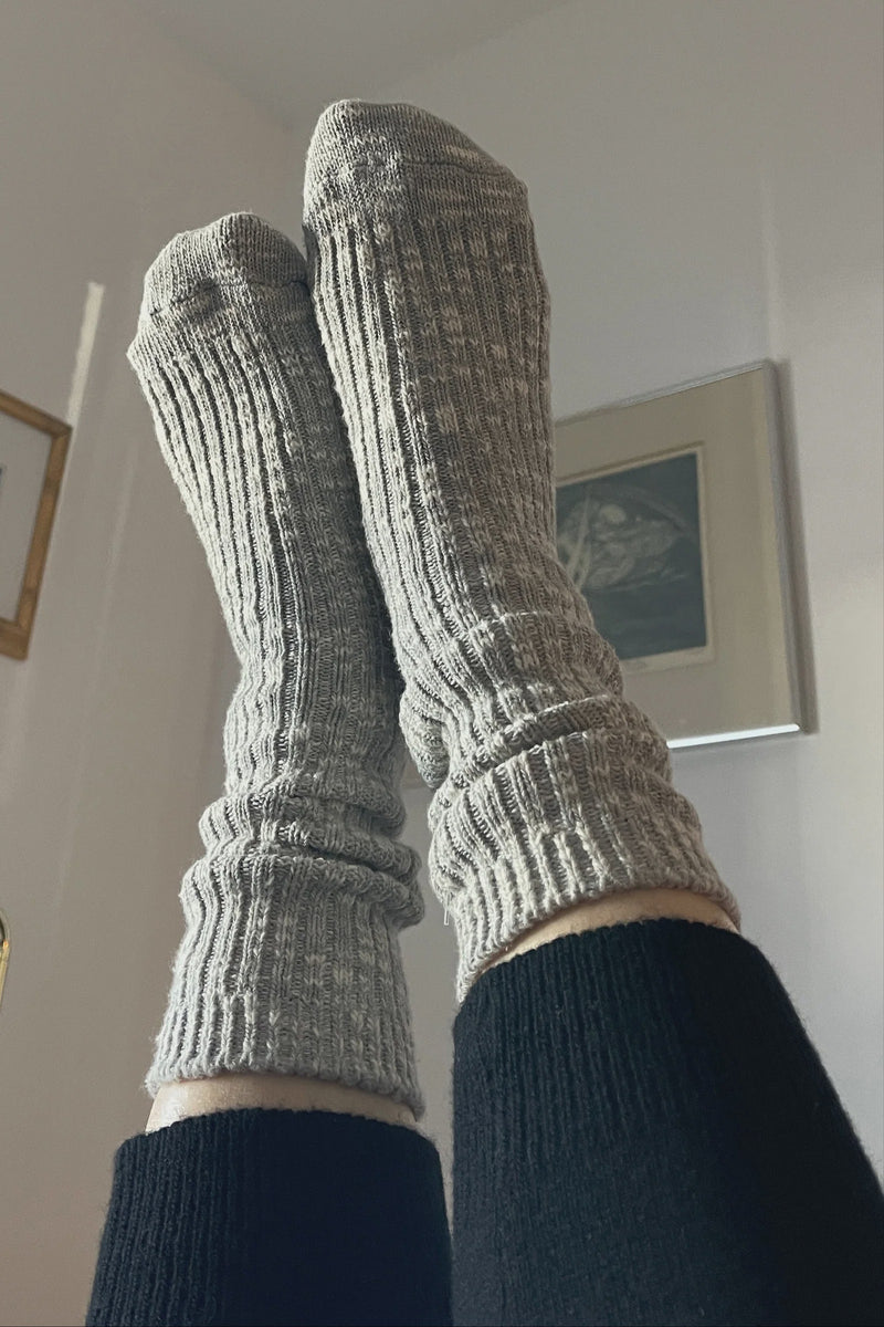 Cottage Socks - Heather Grey