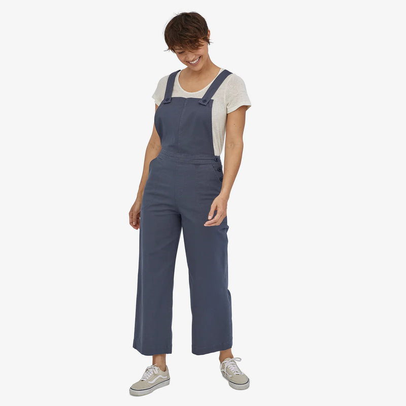 W's Stand Up Cropped  Overalls - Smolder Blue