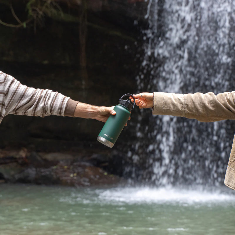 950ml Insulated Sports Bottle w/ Straw Lid - Forest Green