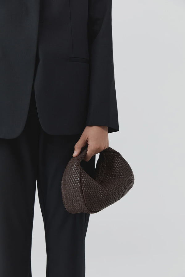 Lattice Weave Mini Bon Bon Bag - Coffee