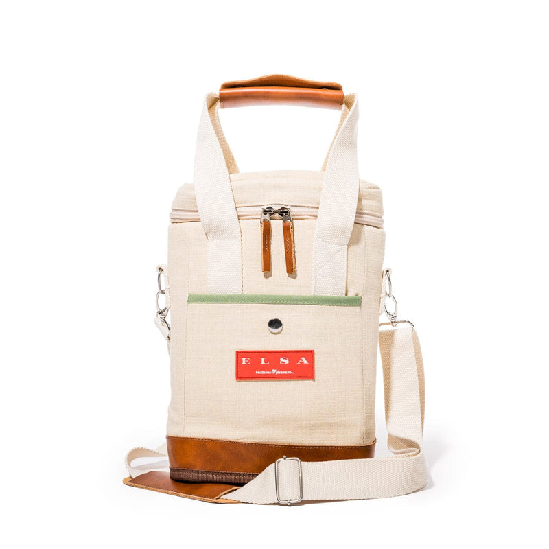 WINE COOLER BAG - ELSA CREAM