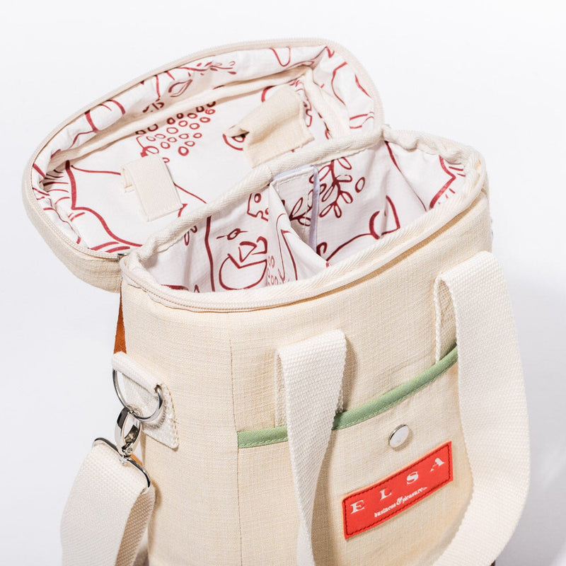 WINE COOLER BAG - ELSA CREAM