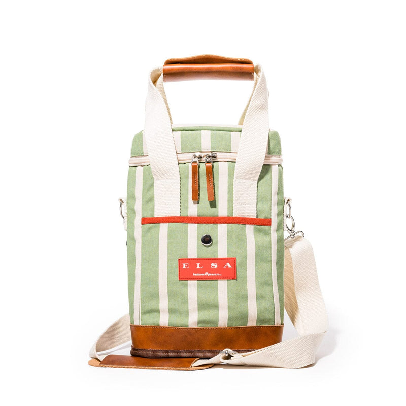 WINE COOLER BAG - ELSA STRIPE