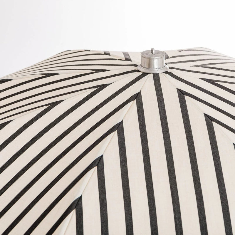 The Premium Beach Umbrella - Monaco Black Stripe